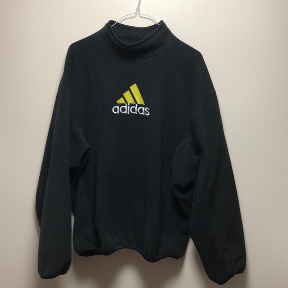 adidas Other - Vintage Large Adidas Black Yellow Mock Neck